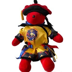 North American Bear Co Last Empbearor Red Stuffed Toy Plush Doll imperia Vtg